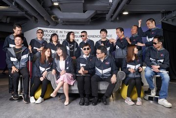 Team Foto des Dialog im Dunkeln Teams Hong Kong.